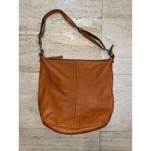 Gianni Notaro‎ Italy Orange Leather Tote Bag